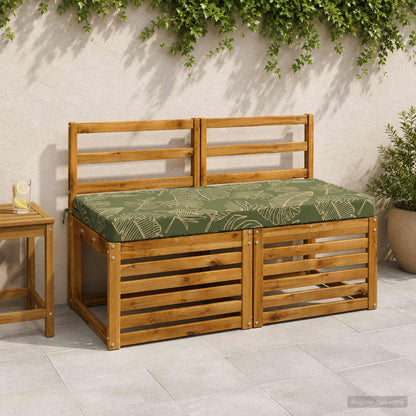 vidaXL Bench Cushion SOEST 100% Polyester Leaf Design 120 x 50 x 8 cm