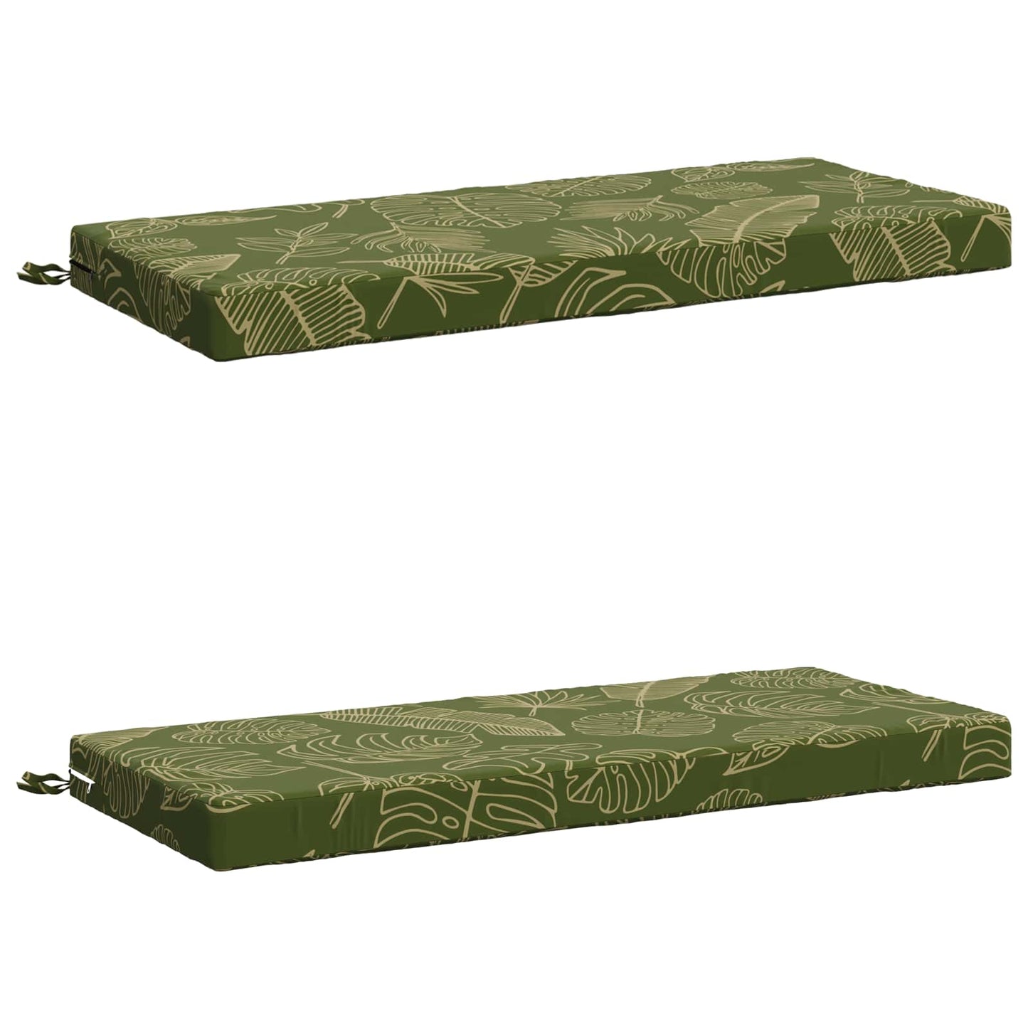 vidaXL 2-Piece Bench Cushions SOEST 2 pcs 100% Polyester Leaf Design