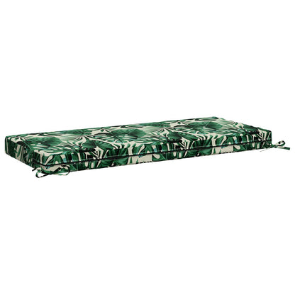 vidaXL Bench Cushion SOEST 100% Polyester Leaf Pattern 110 x 50 x 8 cm
