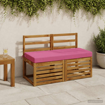 vidaXL Bench Cushions SOEST 2 pcs 100% Polyester Pink 110 x 50 x 8 cm