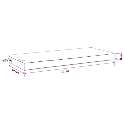 vidaXL Bench Cushion SOEST 100% Polyester Pink 110 x 50 x 8 cm