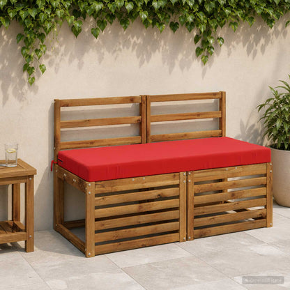 vidaXL 2-Piece Bench Cushions SOEST 2 pcs 100% Polyester Red