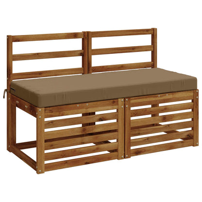 vidaXL Bench Cushion SOEST 100% Polyester Taupe 110 x 50 x 8 cm