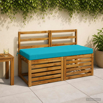 vidaXL Bench Cushion SOEST 100% Polyester Turquoise 110 x 50 x 8 cm
