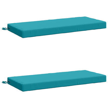 vidaXL 2-Piece Bench Cushions SOEST 2 pcs 100% Polyester Turquoise