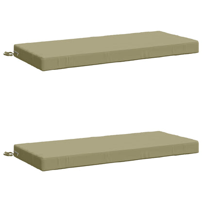 vidaXL 2-Piece Bench Cushions SOEST 2 pcs 100% Polyester Light Green