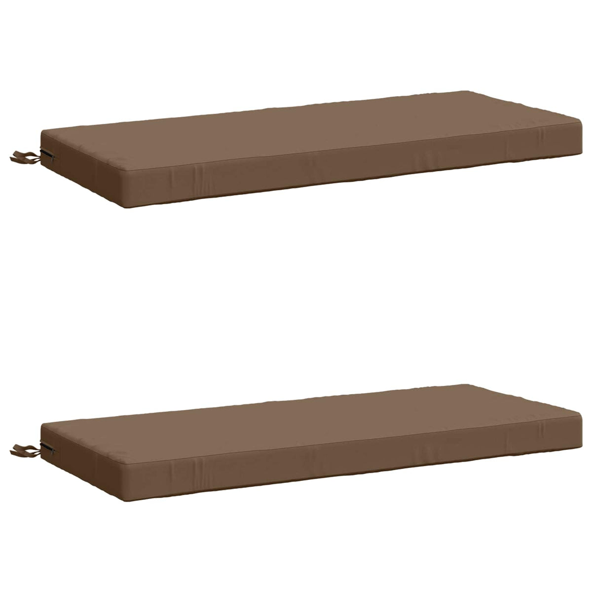 vidaXL 2-Piece Bench Cushions SOEST 2 pcs 100% Polyester Taupe