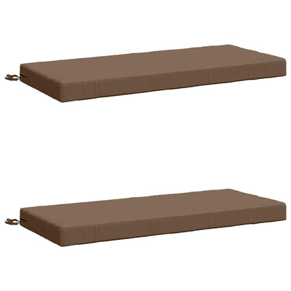 vidaXL 2-Piece Bench Cushions SOEST 2 pcs 100% Polyester Taupe