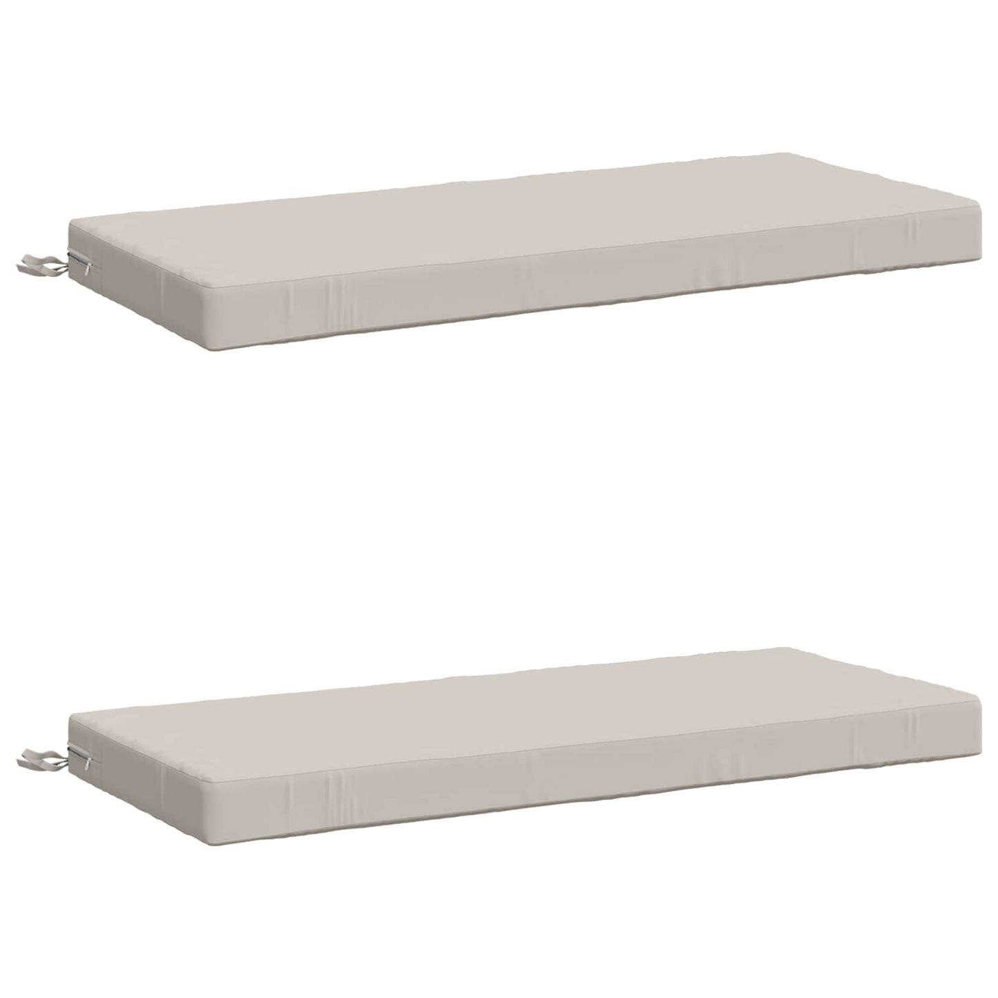 vidaXL 2-Piece Bench Cushions SOEST 2 pcs 100% Polyester White