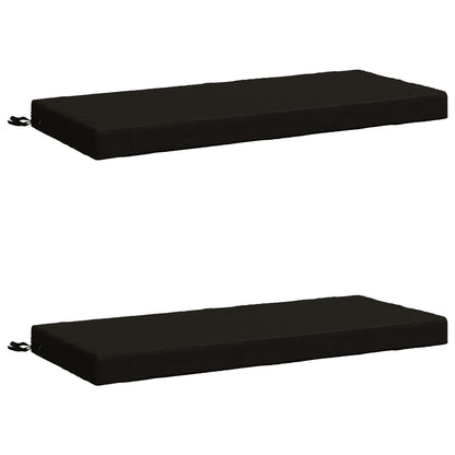 vidaXL 2-Piece Bench Cushions SOEST 2 pcs 100% Polyester Black