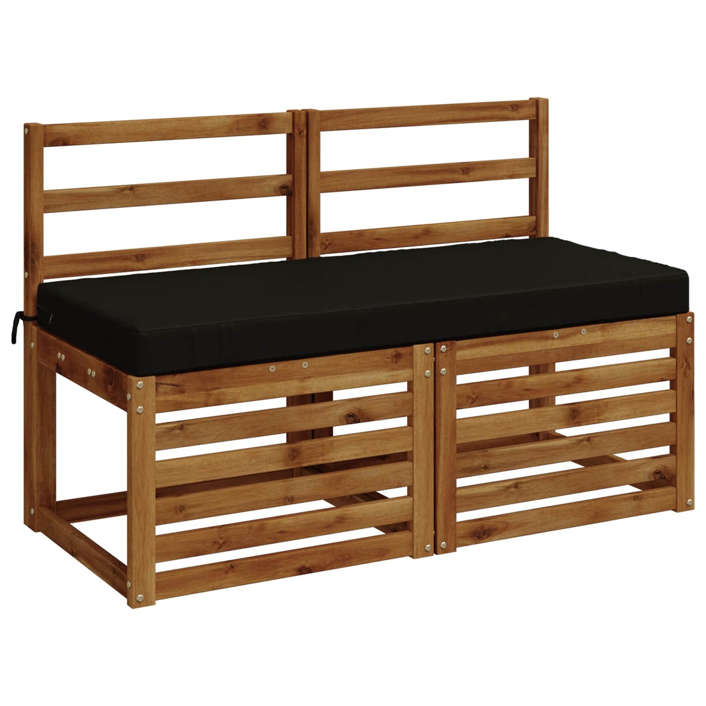 vidaXL 2-Piece Bench Cushions SOEST 2 pcs 100% Polyester Black