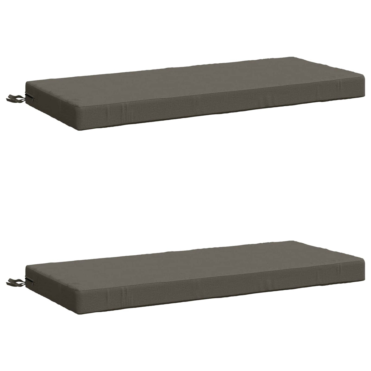 vidaXL 2-Piece Bench Cushions SOEST 2 pcs 100% Polyester Grey
