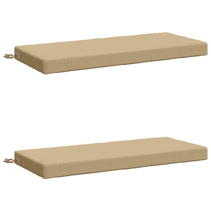 vidaXL 2-Piece Bench Cushions SOEST 2 pcs 100% Polyester Beige