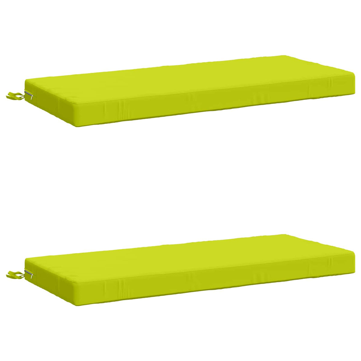 vidaXL 2-Piece Bench Cushions SOEST 2 pcs 100% Polyester Bright Green