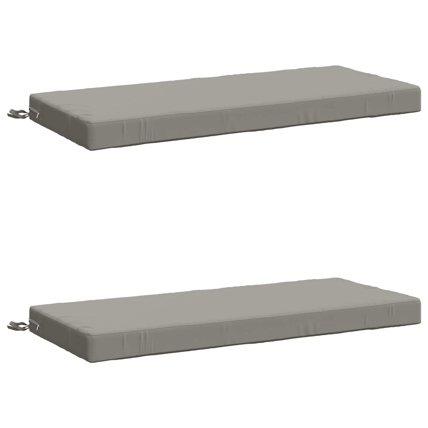 vidaXL 2-Piece Bench Cushions SOEST 2 pcs 100% Polyester Grey