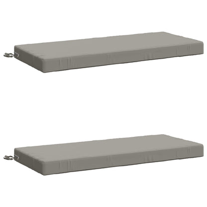 vidaXL 2-Piece Bench Cushions SOEST 2 pcs 100% Polyester Grey