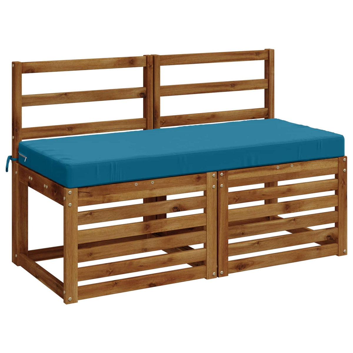 vidaXL Bench Cushion SOEST 100% Polyester Light Blue 120 x 50 x 8 cm
