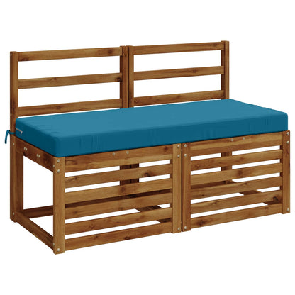 vidaXL Bench Cushion SOEST 100% Polyester Light Blue 120 x 50 x 8 cm