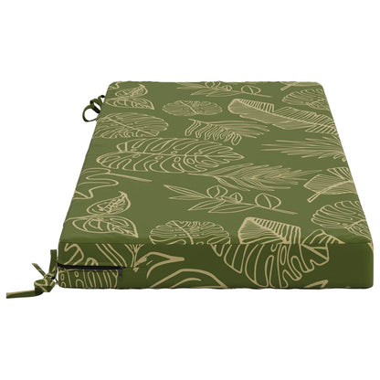 vidaXL Bench Cushion SOEST 100% Polyester Leaf Design 120 x 50 x 8 cm