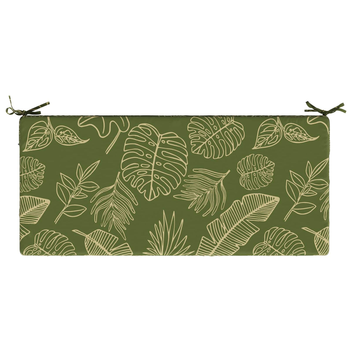 vidaXL Bench Cushion SOEST 100% Polyester Leaf Design 120 x 50 x 8 cm
