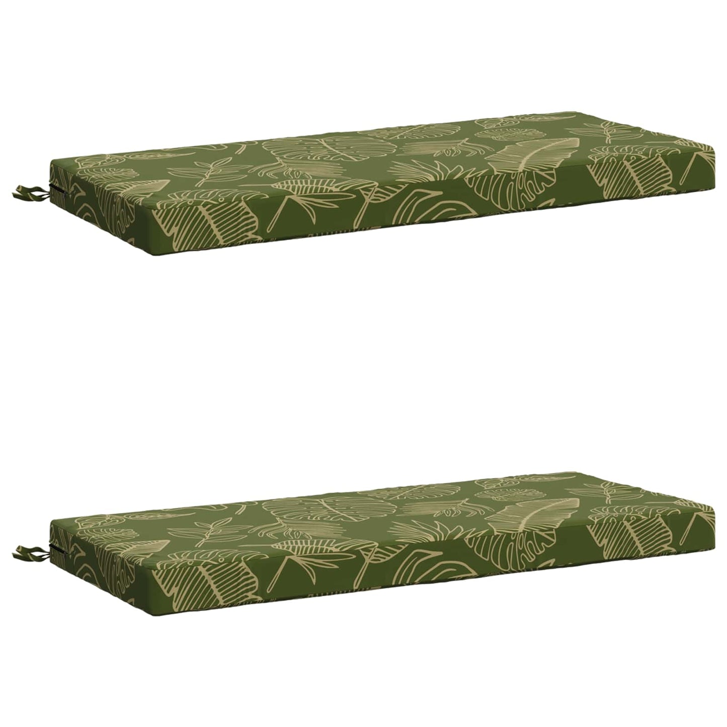 vidaXL 2-Piece Bench Cushions SOEST 2 pcs 100% Polyester Leaf Design