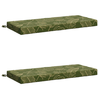 vidaXL 2-Piece Bench Cushions SOEST 2 pcs 100% Polyester Leaf Design