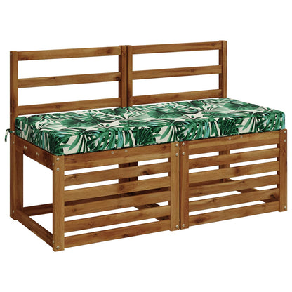 vidaXL Bench Cushion SOEST 100% Polyester Leaf Pattern 120 x 50 x 8 cm