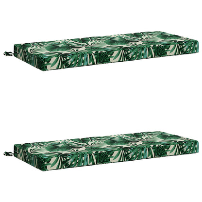 vidaXL 2-Piece Bench Cushions SOEST 2 pcs 100% Polyester Leaf Pattern