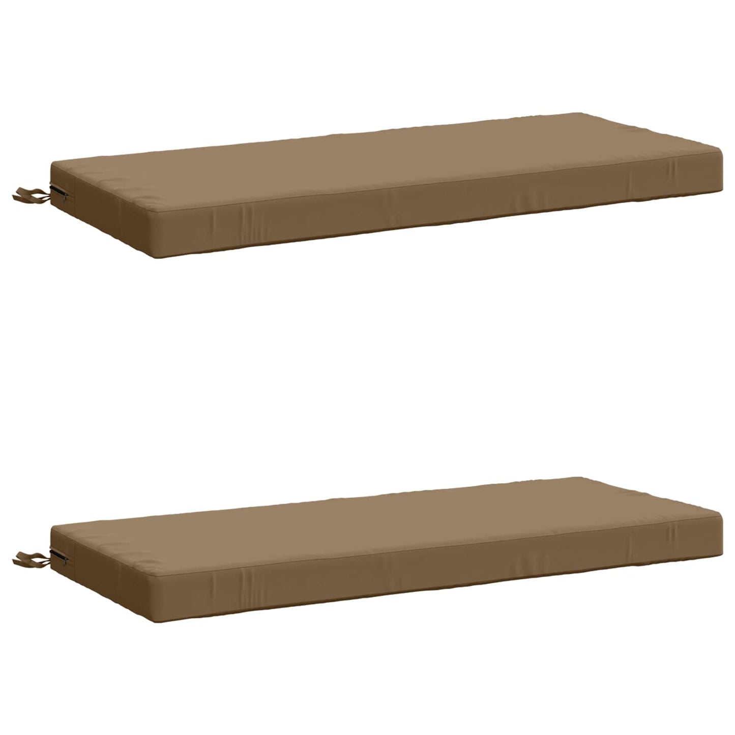 vidaXL 2-Piece Bench Cushions SOEST 2 pcs 100% Polyester Taupe
