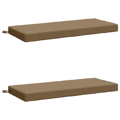 vidaXL 2-Piece Bench Cushions SOEST 2 pcs 100% Polyester Taupe
