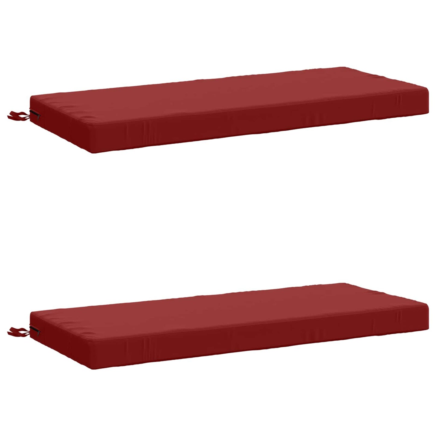 vidaXL 2-Piece Bench Cushions SOEST 2 pcs 100% Polyester Wine Red