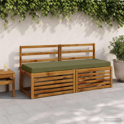 vidaXL Bench Cushion SOEST 100% Polyester Olive Green 150 x 50 x 8 cm