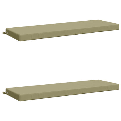 vidaXL 2-Piece Bench Cushions SOEST 2 pcs 100% Polyester Light Green