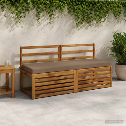 vidaXL Bench Cushion SOEST 100% Polyester Taupe 140 x 50 x 8 cm