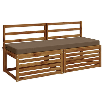 vidaXL Bench Cushion SOEST 100% Polyester Taupe 140 x 50 x 8 cm