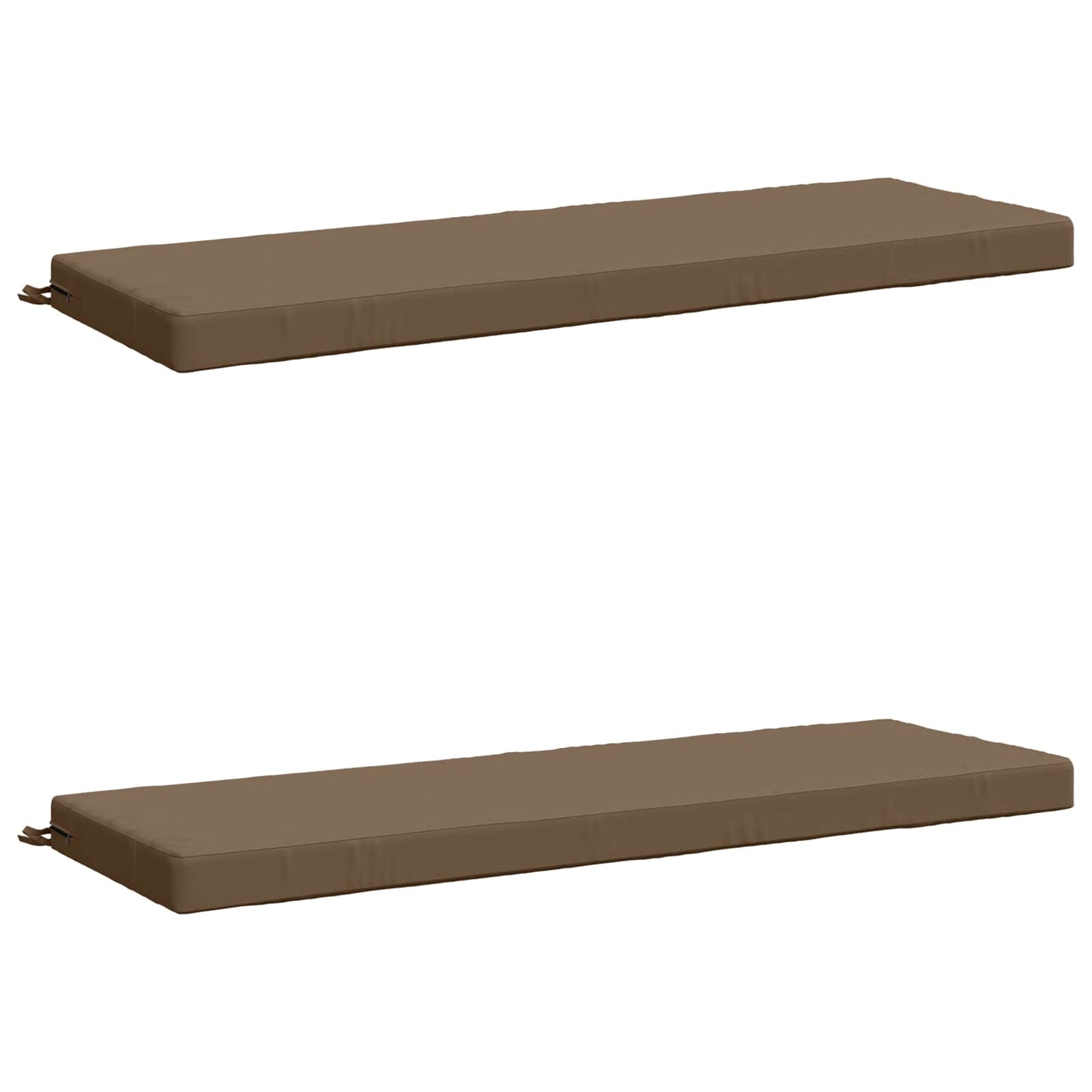 vidaXL 2-Piece Bench Cushions SOEST 2 pcs 100% Polyester Taupe