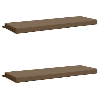 vidaXL 2-Piece Bench Cushions SOEST 2 pcs 100% Polyester Taupe