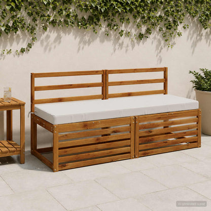 vidaXL 2-Piece Bench Cushions SOEST 2 pcs 100% Polyester White