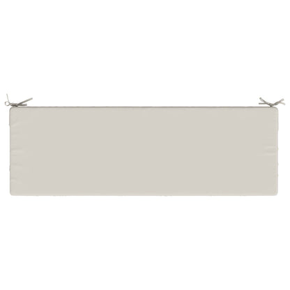 vidaXL Bench Cushion SOEST 100% Polyester White 140 x 50 x 8 cm