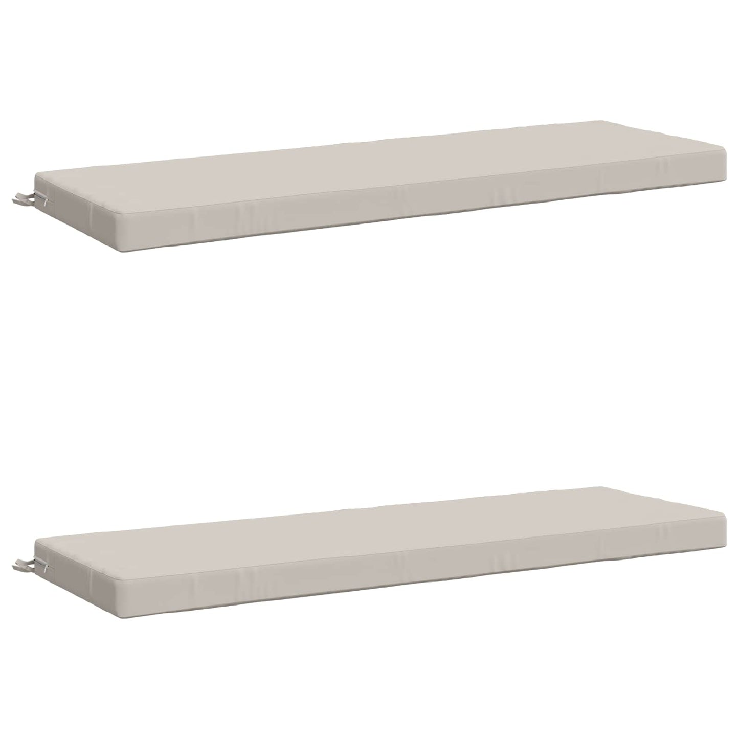 vidaXL 2-Piece Bench Cushions SOEST 2 pcs 100% Polyester White