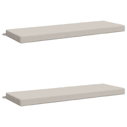 vidaXL 2-Piece Bench Cushions SOEST 2 pcs 100% Polyester White