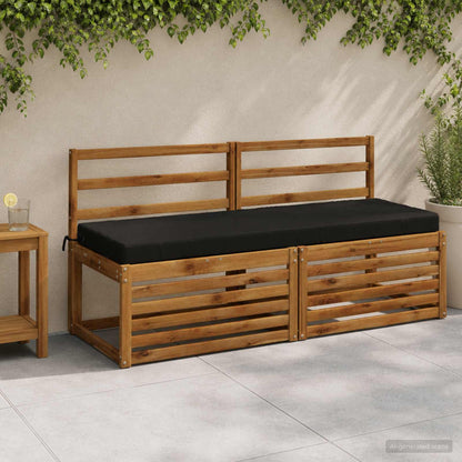 vidaXL 2-Piece Bench Cushions SOEST 2 pcs 100% Polyester Black