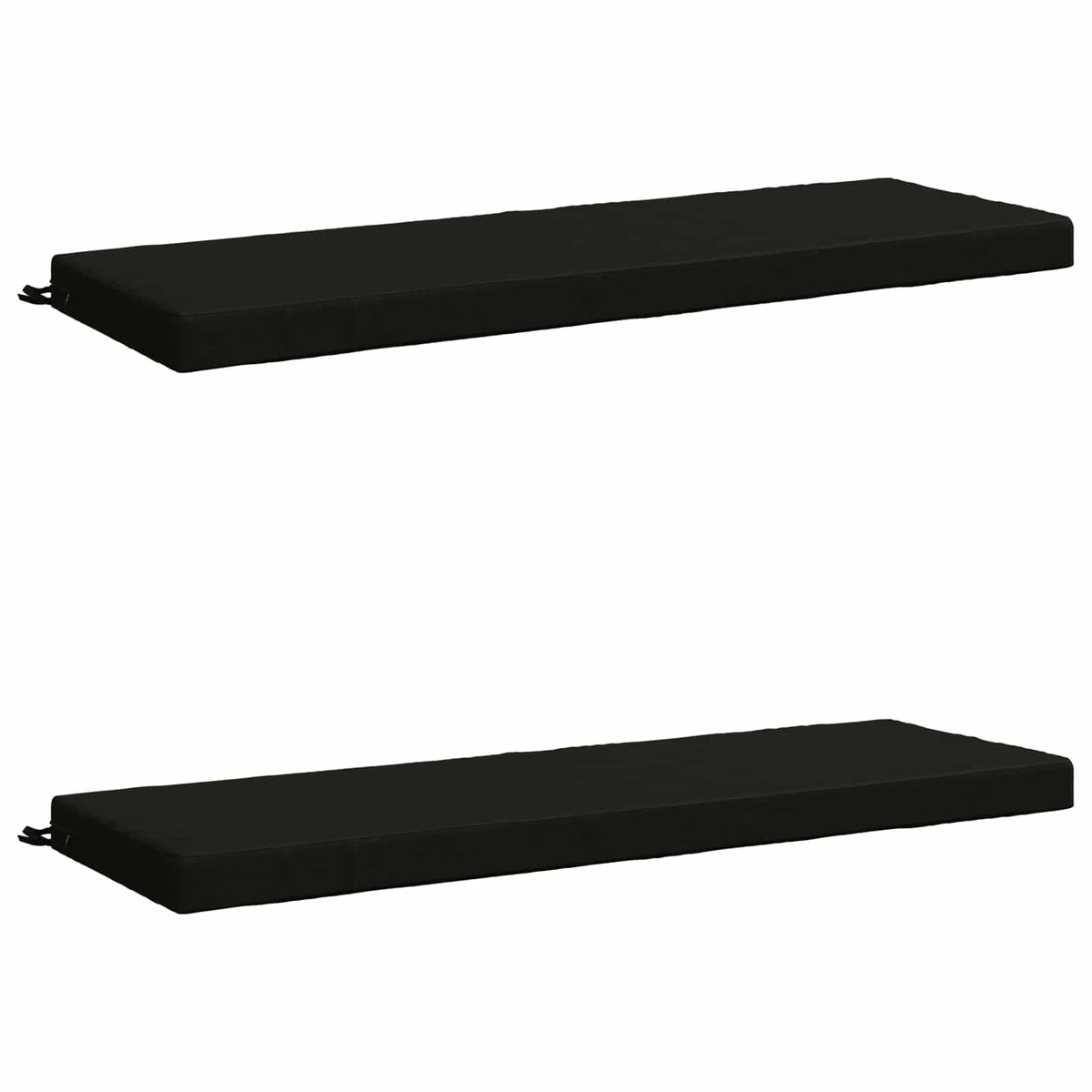 vidaXL 2-Piece Bench Cushions SOEST 2 pcs 100% Polyester Black