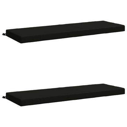vidaXL 2-Piece Bench Cushions SOEST 2 pcs 100% Polyester Black