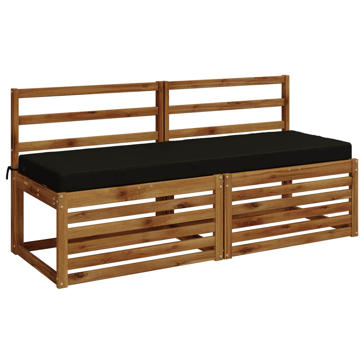 vidaXL 2-Piece Bench Cushions SOEST 2 pcs 100% Polyester Black