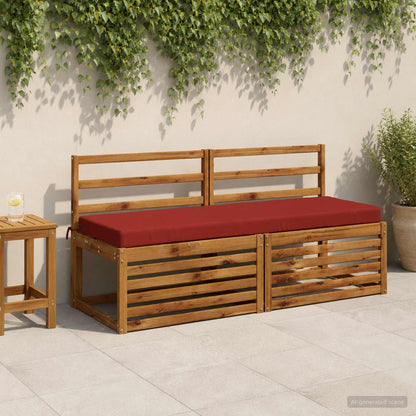 vidaXL Bench Cushion SOEST 100% Polyester Red 150 x 50 x 8 cm