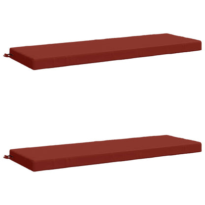 vidaXL 2-Piece Bench Cushions SOEST 2 pcs 100% Polyester Red