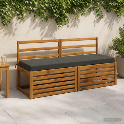 vidaXL 2-Piece Bench Cushions SOEST 2 pcs 100% Polyester Anthracite