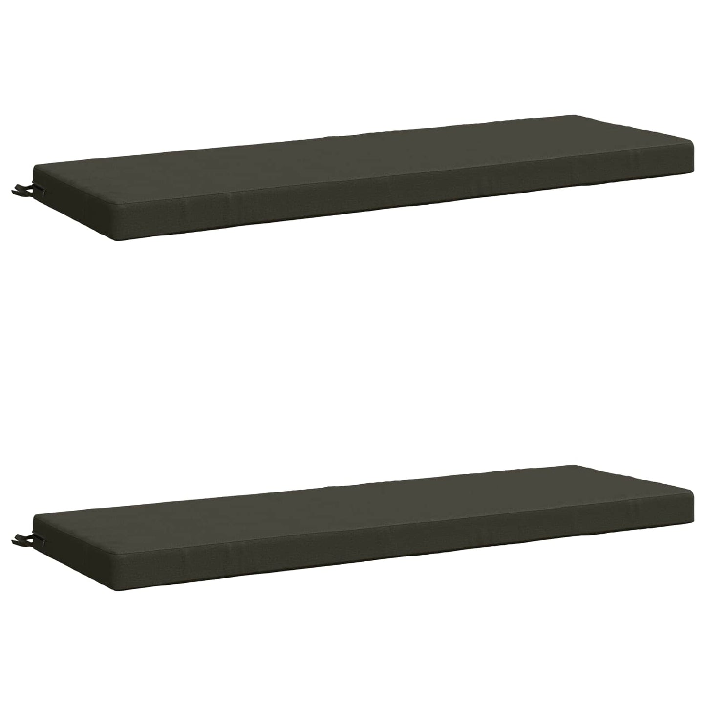 vidaXL 2-Piece Bench Cushions SOEST 2 pcs 100% Polyester Anthracite