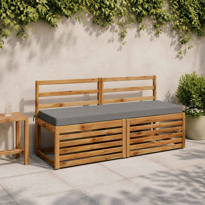 vidaXL Bench Cushion SOEST 100% Polyester Grey 140 x 50 x 8 cm